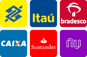 Banco do Brasil, Itaú, Bradesco, Caixa, Santander e Nu Bank